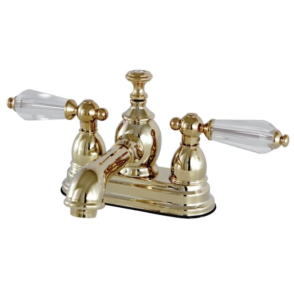 KS7002WLL 4" Centerset Bathroom Faucet, Polished Brass